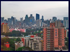 Guangzhou skyline from our hotel room at the Yutong Hotel, looking towards Zhujiang New Town from Tianhe district. The skyline has changed dramatically the last 10 years and boasts a collection of some of the world's tallest buildings!